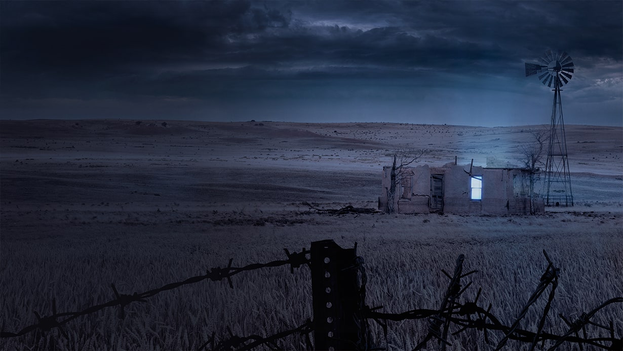 Lone house on the mesa